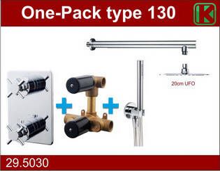 Wiesbaden one-pack inbouwthermost.set type 130 CHR (20cm ufo)