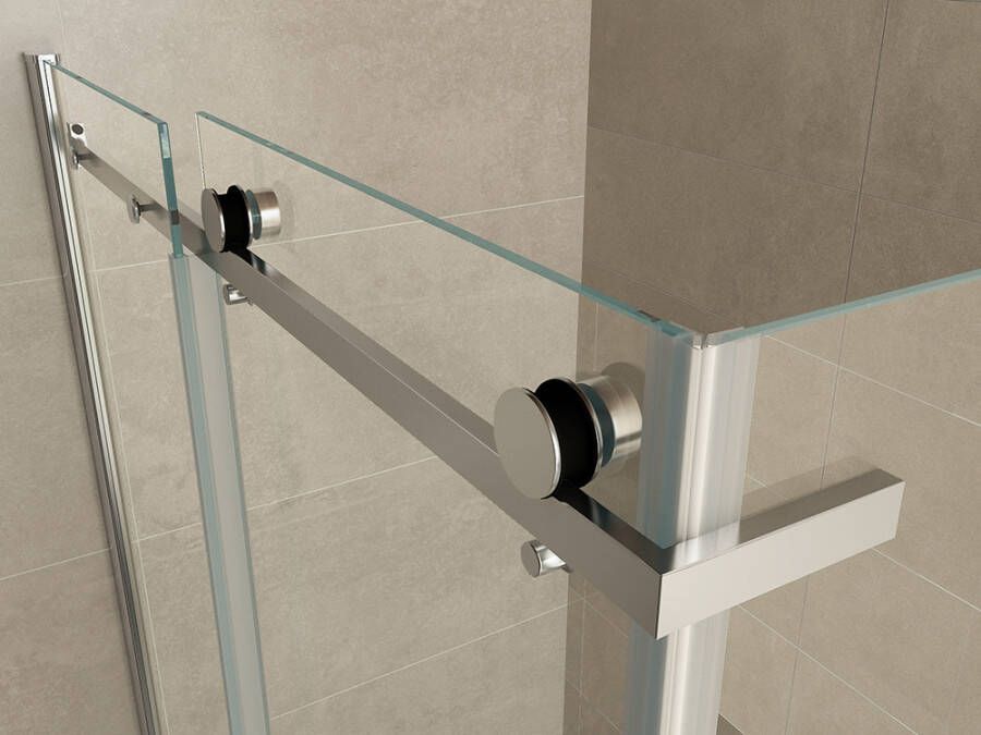 Wiesbaden Pared cabine met 1 schuifdeur 1400 x 900 x 2000 x 8 mm nano helder glas chroom