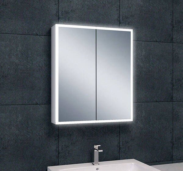 Wiesbaden Quatro spiegelkast met LED dimbaar 60 x 70 x 13 cm