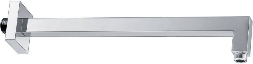 Wiesbaden Douchearm Rombo | 40 cm | Wandmontage | Messing | Vierkant | Chroom