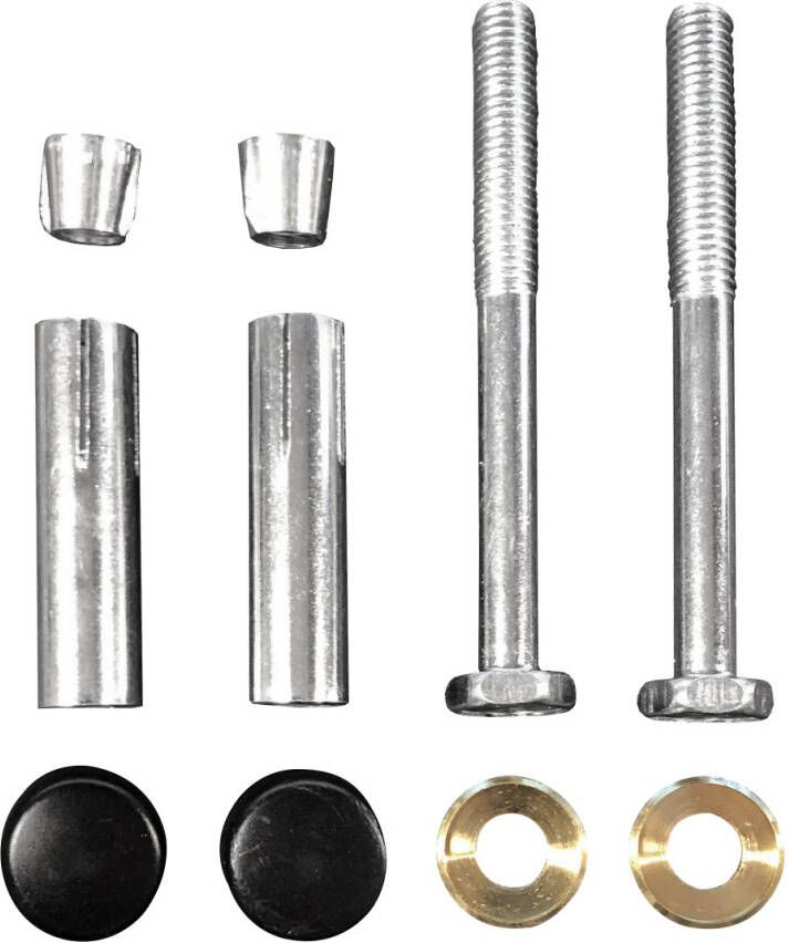 Wiesbaden schroevenset voor supportbeugels mat zwart 38.6522