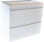 Wiesbaden Badkamermeubel Onderkast Luxa Hangend 60x50x35cm MDF Hoogglans Wit Softclose Greeploos - Thumbnail 2