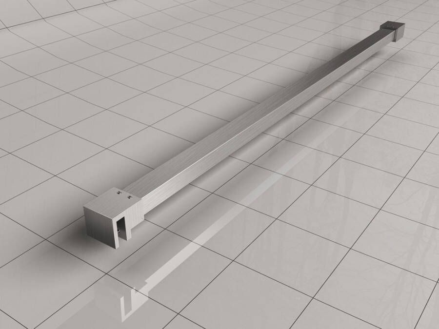 Wiesbaden Stabilisatiestang Slim | 120 cm | t.b.v. inloopdouche | Geborsteld staal