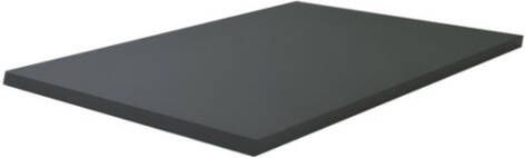 Wiesbaden Wastafelblad Vision Rechthoek 60x46x2 5cm MDF Hoogglans Grijs Zonder Afvoergat