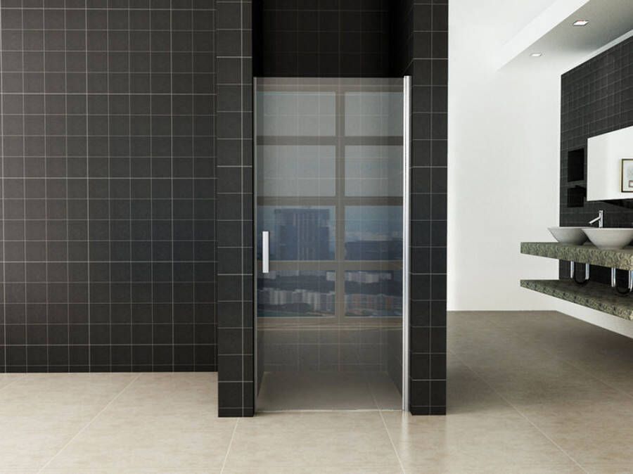 Xellanz Douchedeur Eco Nisdeur Draaideur 100x195cm Helder Glas Chroom Profiel 6mm Veiligheidsglas Easy Clean