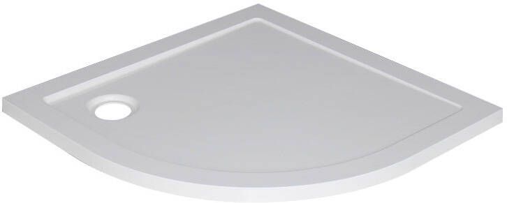 Xellanz luxe douchebak SMC 1 4 rond 900x900x40 inbouw wit