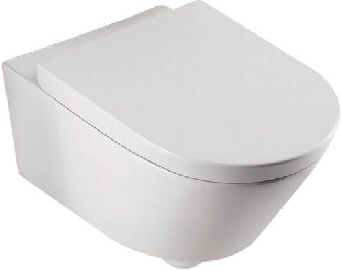 Xellanz Toiletpot Hangend Mars 56x36x34cm Wandcloset Keramiek Diepspoel Nano Coating EasyClean Glans Wit met Softclose Toiletbril