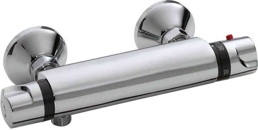 Xellanz Douchekraan Universal | Opbouw | Thermostaatkraan | 1-weg | hoh 15 cm | 2-knops | Rond | Chroom