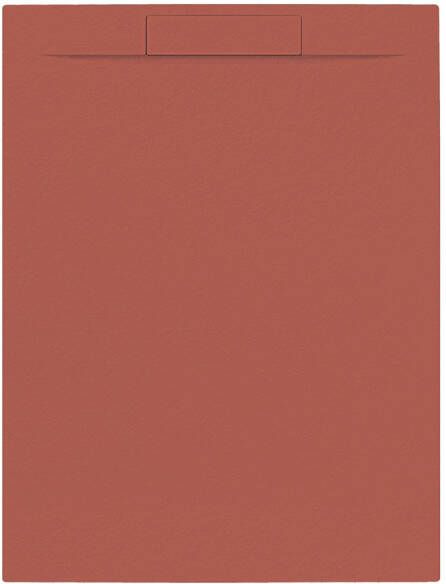Allibert Douchebak + Sifon Rectangle 120x90 cm Mat Rood Terracotta