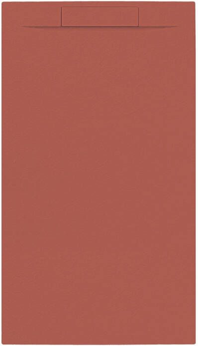 Allibert Douchebak + Sifon Rectangle 140x80 cm Mat Rood Terracotta