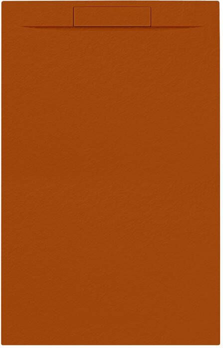 Allibert Douchebak + Sifon Rectangle 140x90 cm Satijn Koper Oranje