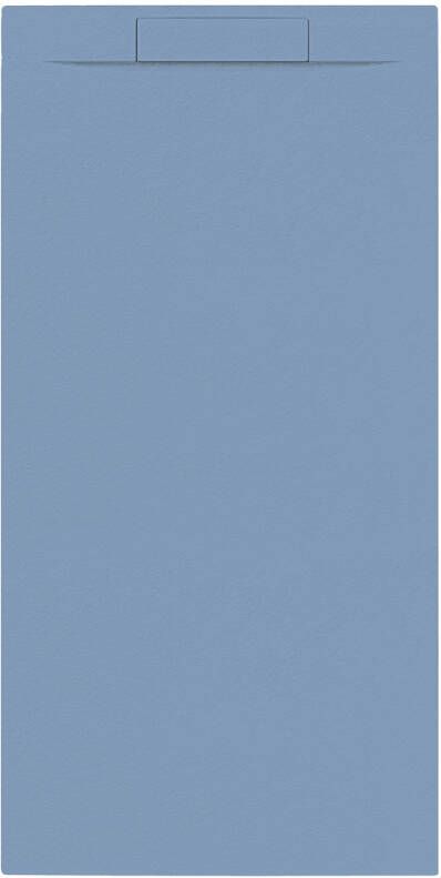 Allibert Douchebak + Sifon Rectangle 160x80 cm Mat Blauw Balt