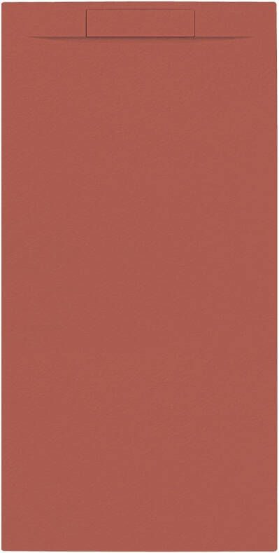 Allibert Douchebak + Sifon Rectangle 160x80 cm Mat Rood Terracotta