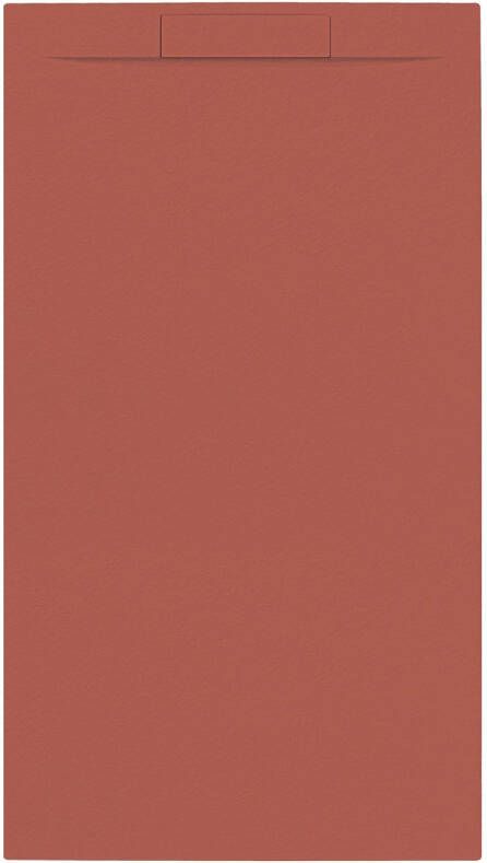 Allibert Douchebak + Sifon Rectangle 160x90 cm Mat Rood Terracotta