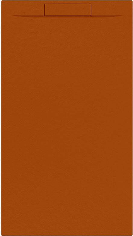 Allibert Douchebak + Sifon Rectangle 160x90 cm Satijn Koper Oranje