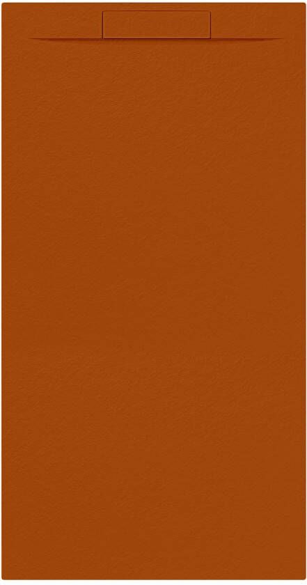 Allibert Douchebak + Sifon Rectangle 180x90 cm Satijn Koper Oranje