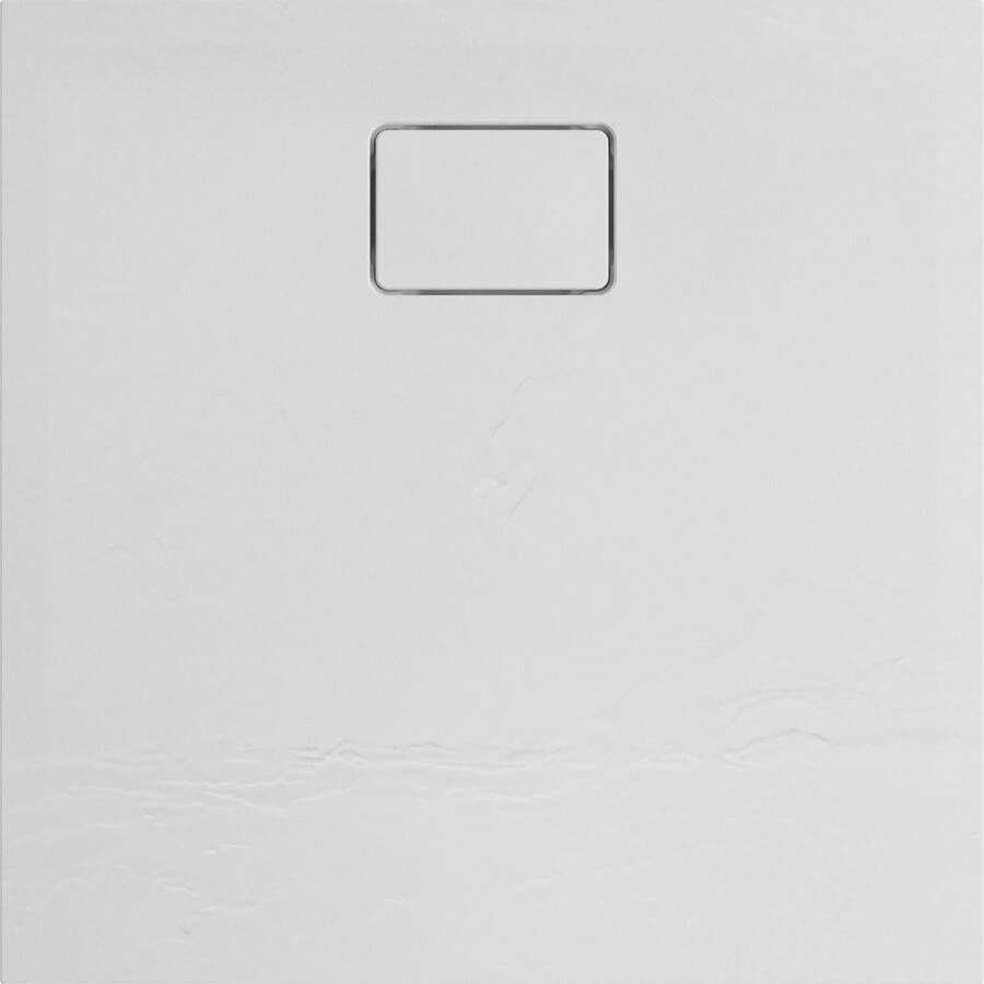 Allibert Douchebak Terreno Vierkant Inbouw Polybeton 80x80 cm Wit
