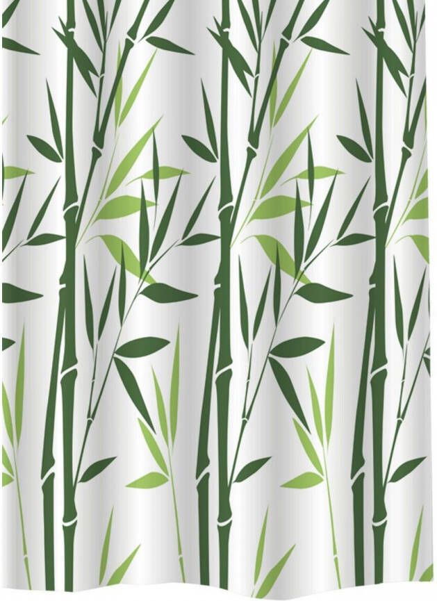 Allibert Douchegordijn Bambou 180x200 cm Wit Groen