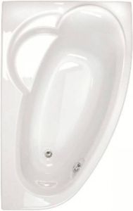 Allibert Hoekbad ZELI Rechte Hoek Asymmetrisch 175x110x53-55 cm Wit Links Hoekbad