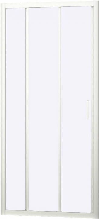 Allibert Nisdeur Happy Frontale Instap 3 Delen 89-91x185 cm Horizontaal Gelijnd Wit