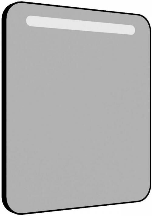 Allibert Retro spiegel 60x70cm met LED verlichting zwart mat 826176