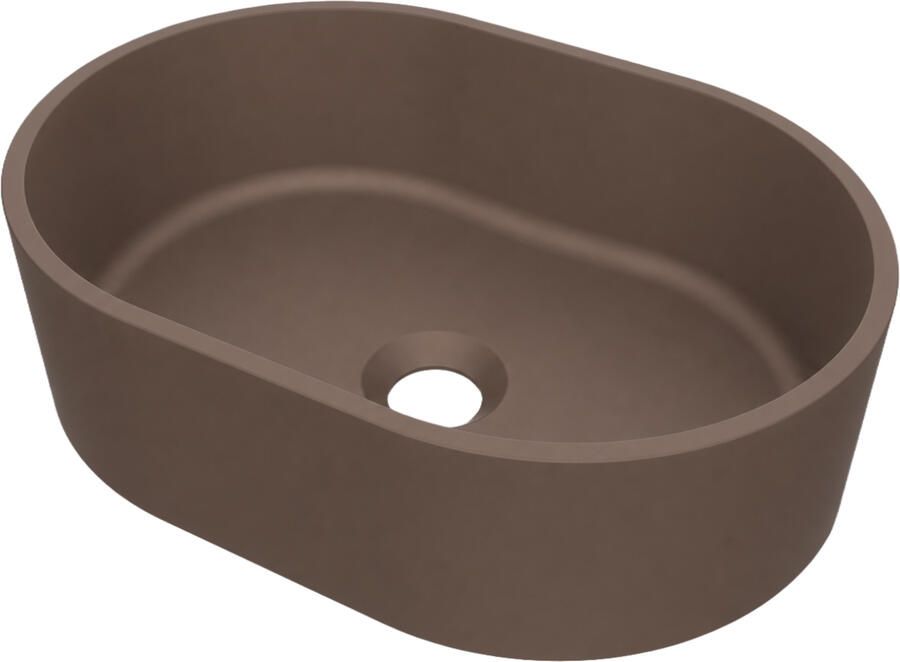 Arcqua Case Opbouw Waskom Ovaal 40x28x13 cm Mat Chocola
