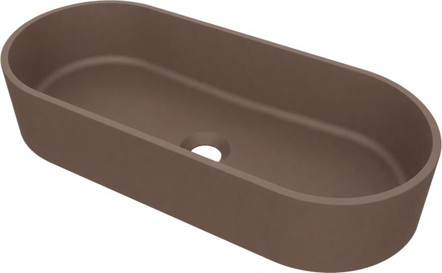 Arcqua Case Opbouw Waskom Ovaal 60x26x13 cm Mat Chocola