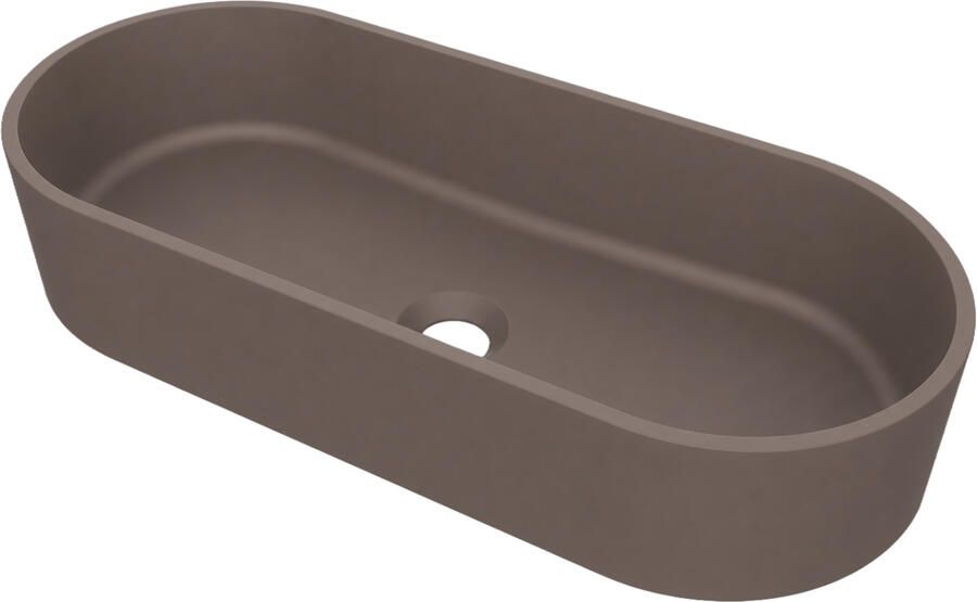 Arcqua Case Opbouw Waskom Ovaal 60x26x13 cm Mat Mokka