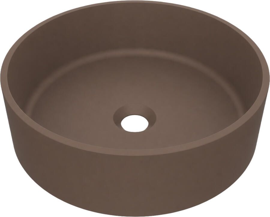 Arcqua Case Opbouw Waskom Rond 40x40x13 cm Mat Chocola