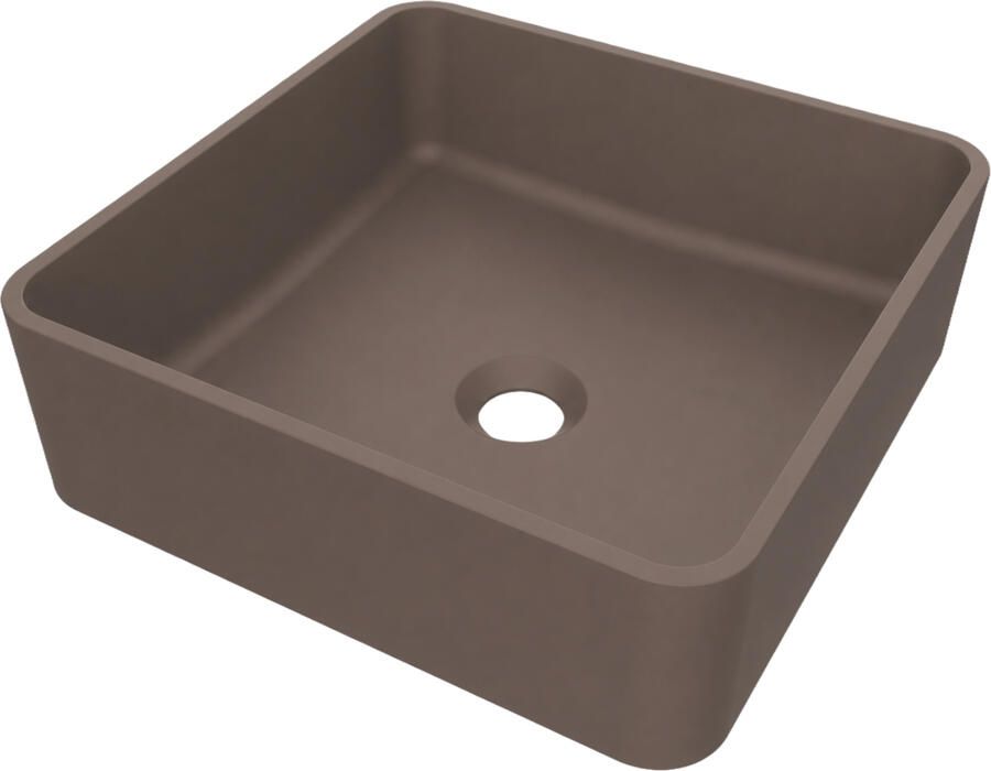 Arcqua Case Opbouw Waskom Vierkant 37x37x13 cm Mat Mokka