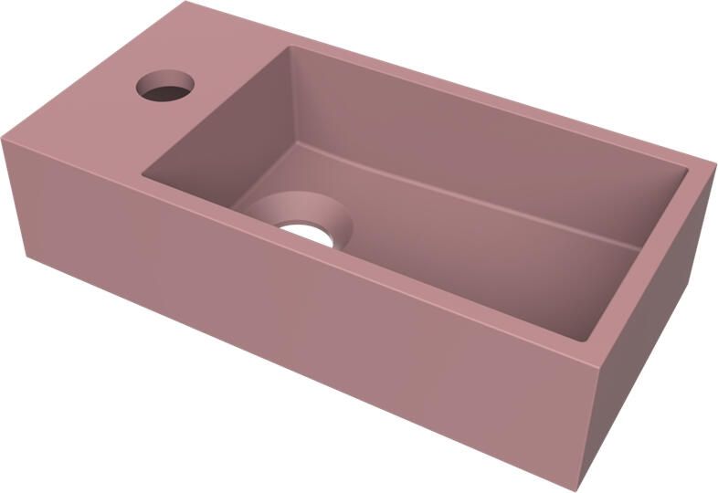 Arcqua Fontein Flair 36x18x9 cm met Kraangat Links Mat Roze