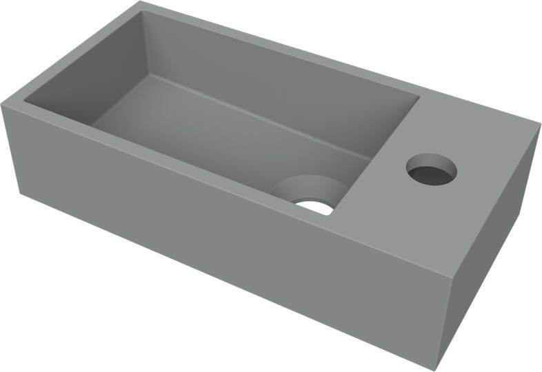 Arcqua Fontein Flair 36x18x9 cm met Kraangat Rechts Mat Grijs