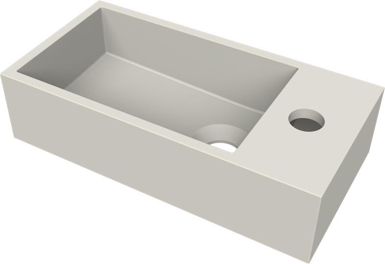 Arcqua Fontein Flair 36x18x9 cm met Kraangat Rechts Mat Zand