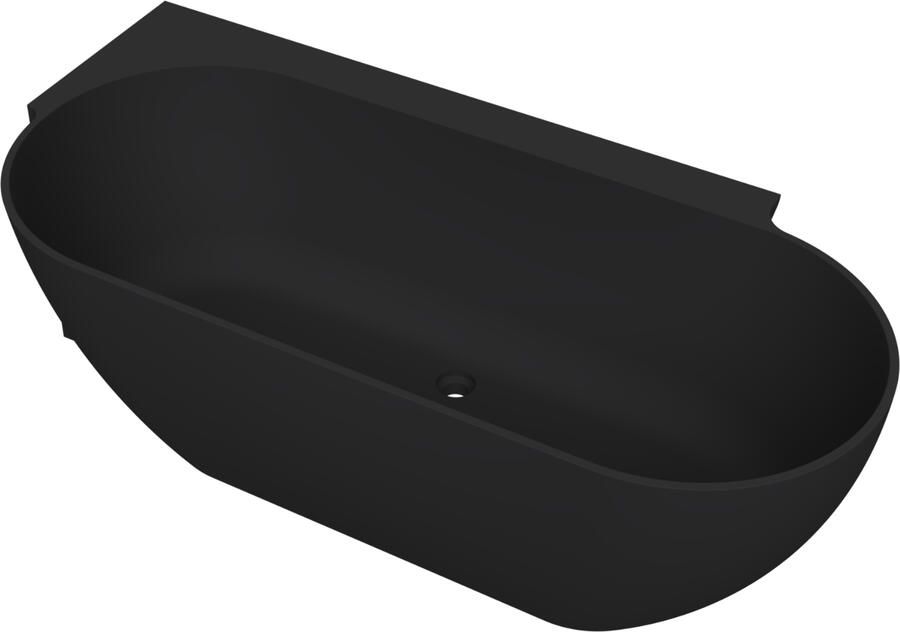 Arcqua Havana Halfvrijstaand Bad 170x80cm links mat zwart BAD124774
