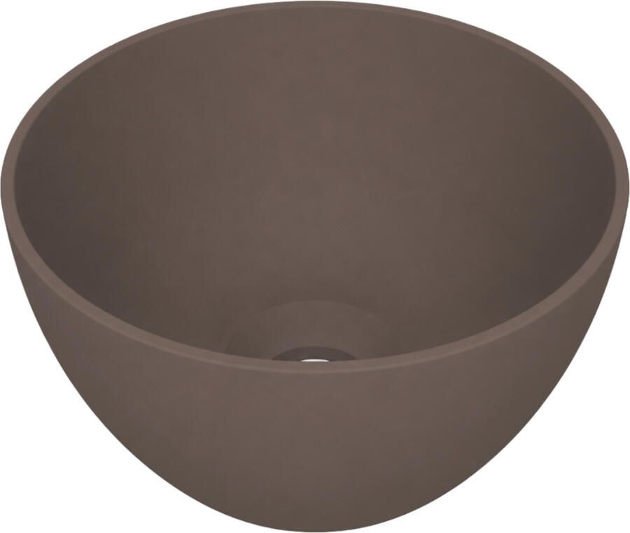 Arcqua Olivia Opbouw Waskom Rond 22x22x12 cm Mat Mokka