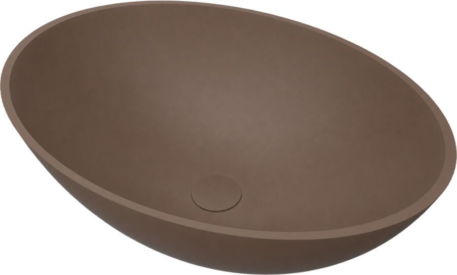 Arcqua Prince Opbouw Waskom Ovaal 49x34x14 9 cm Mat Chocola