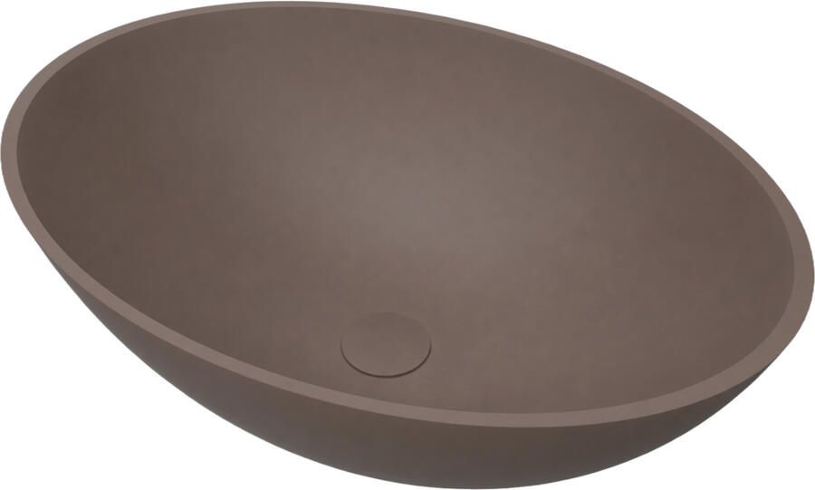 Arcqua Prince Opbouw Waskom Ovaal 49x34x14 9 cm Mat Mokka