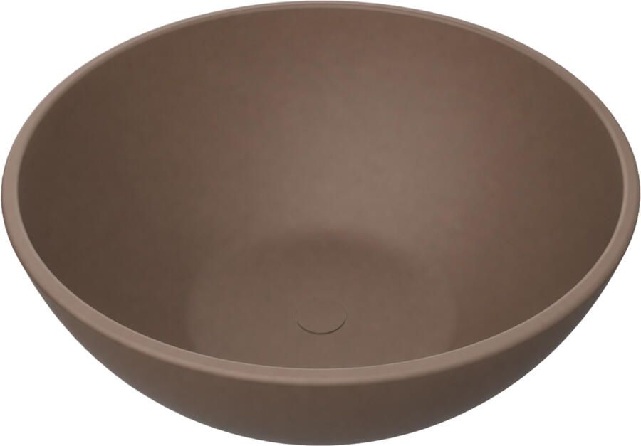 Arcqua Prince Opbouw Waskom Rond 38x38x14 5 cm Mat Chocola