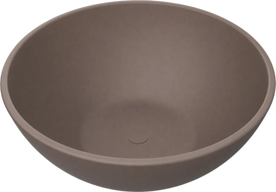 Arcqua Prince Opbouw Waskom Rond 38x38x14 5 cm Mat Mokka