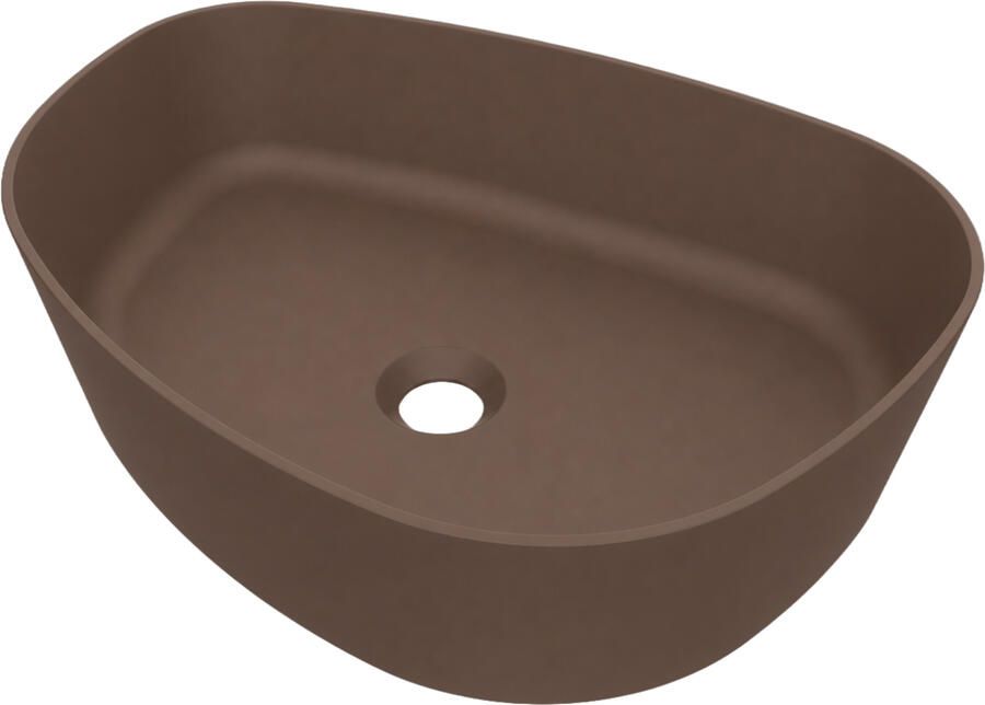 Arcqua Rocker Opbouw Waskom Organisch R 50x37x13 cm Mat Chocola