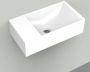 Arcqua Marble Free fontein 40x22x12cm zonder kraangat wasbak rechts glans wit WAS105741 - Thumbnail 1