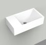 Arcqua Marble Free fontein 40x22x12cm zonder kraangat wasbak rechts mat wit WAS112399 - Thumbnail 1