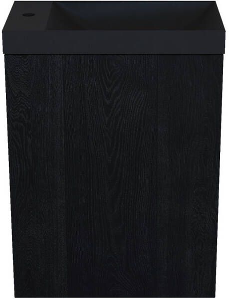 Arcqua Marble Fonteinset 40x22x54.5cm fontein mat zwart zonder overloop oak black FNK491179