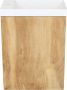 Arcqua Marble Fonteinset 40x22x54.5cm fontein mat wit zonder overloop oak natural FNK481114 - Thumbnail 1