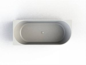 Arcqua Half Vrijstaand Hoekbad Pinto Back To Wall 170x73x57 cm Mat Wit Links