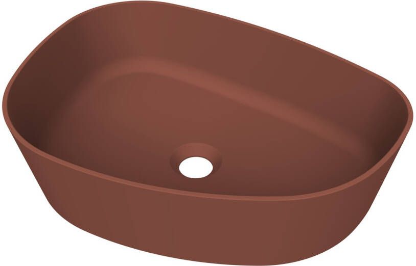 Arcqua Rocker Opbouw Waskom Organisch L 50x37 Mat Terracotta