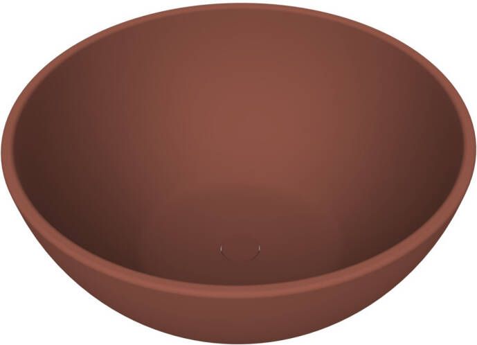 Arcqua Waskom Prince Opbouw 38x14 cm Rond Mat Terracotta