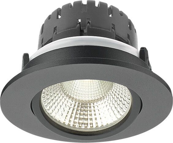 Artdelight Inbouwspot Austin 1 Lichts Rond LED 2700K Dimbaar Zwart