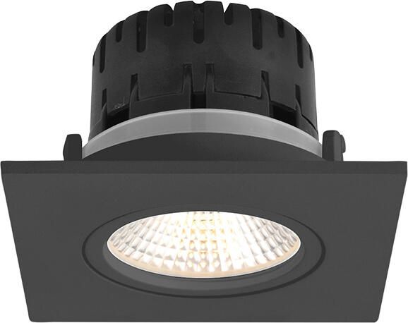 Artdelight Inbouwspot Austin 1 Lichts Vierkant LED 2700K Dimbaar Zwart