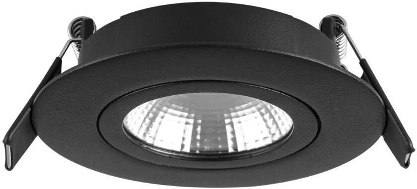 Artdelight Inbouwspot Dublin 1 Lichts Rond LED 2700K Dimbaar Zwart